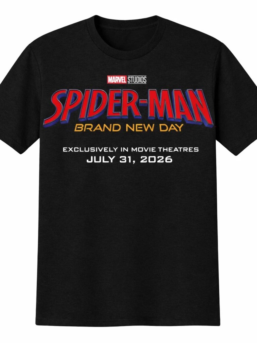 Spider Man Brand New Day Movie July 31 2026 Theater Release T-shirt  287